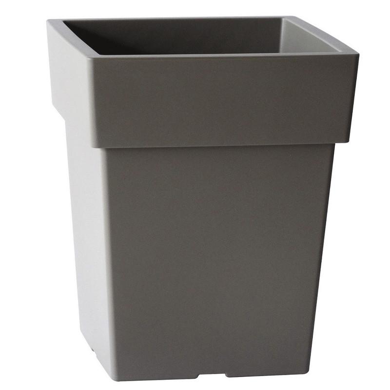 VIOMES Pot Carré Taupe 33x33x42cm