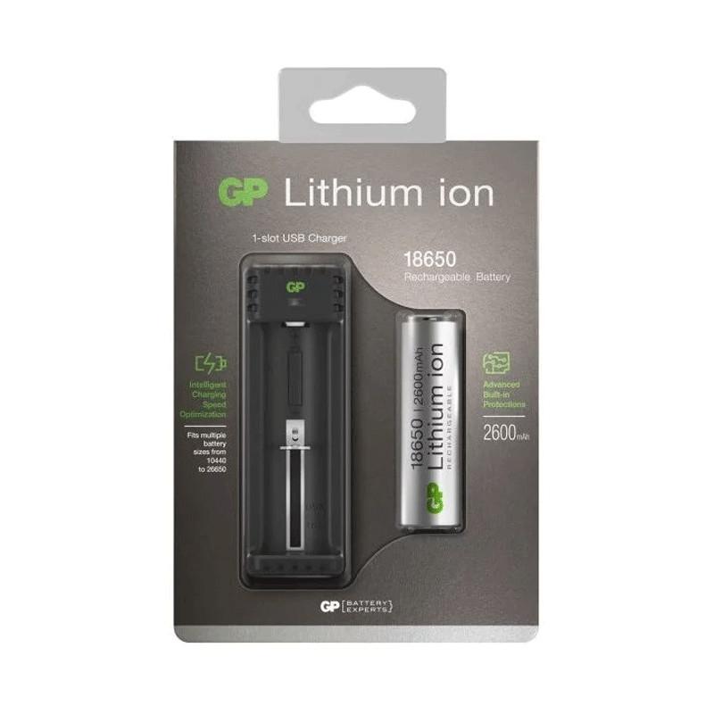 GP Batteries Chargeur + 1 Piles AA 2600 mAh