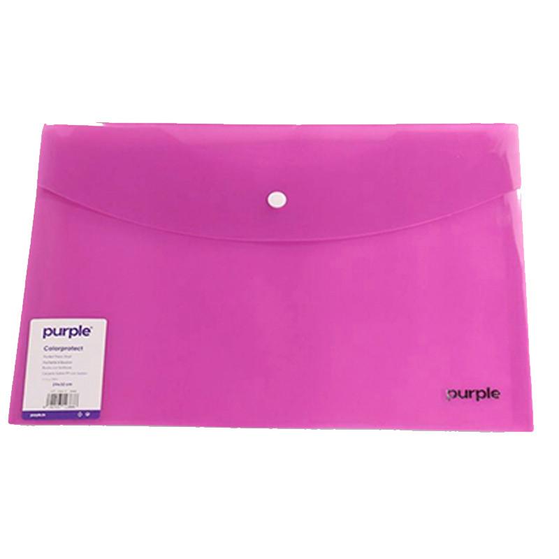 Purple Pochette à Bouton Pression en PP Colorprotect