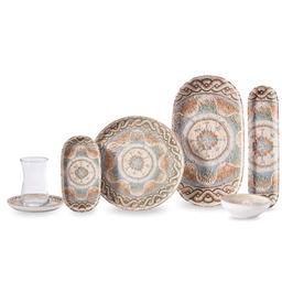 korkmaz Petit Déjeuner Korkmaz Flata A8792 25 Pièces Beige