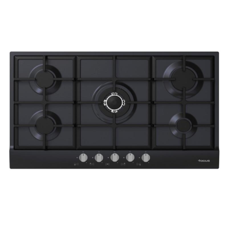 Focus Plaque De Cuisson F.40789BS Fonte Vitro 5 Feux 86Cm