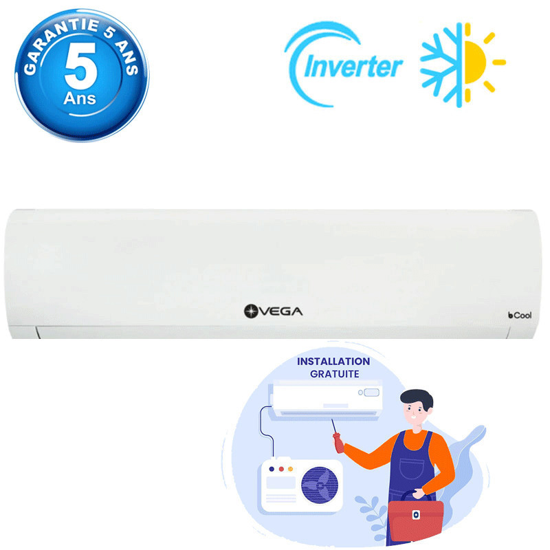 VEGA Icool Inverter 12000 BTU Chaud Froid 12HCBW1T1T1E
