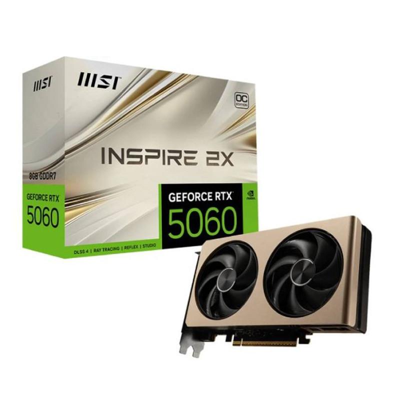 Msi Carte Graphique Gaming GeForce RTX 5060 GDDR7 Inspire 2X OC