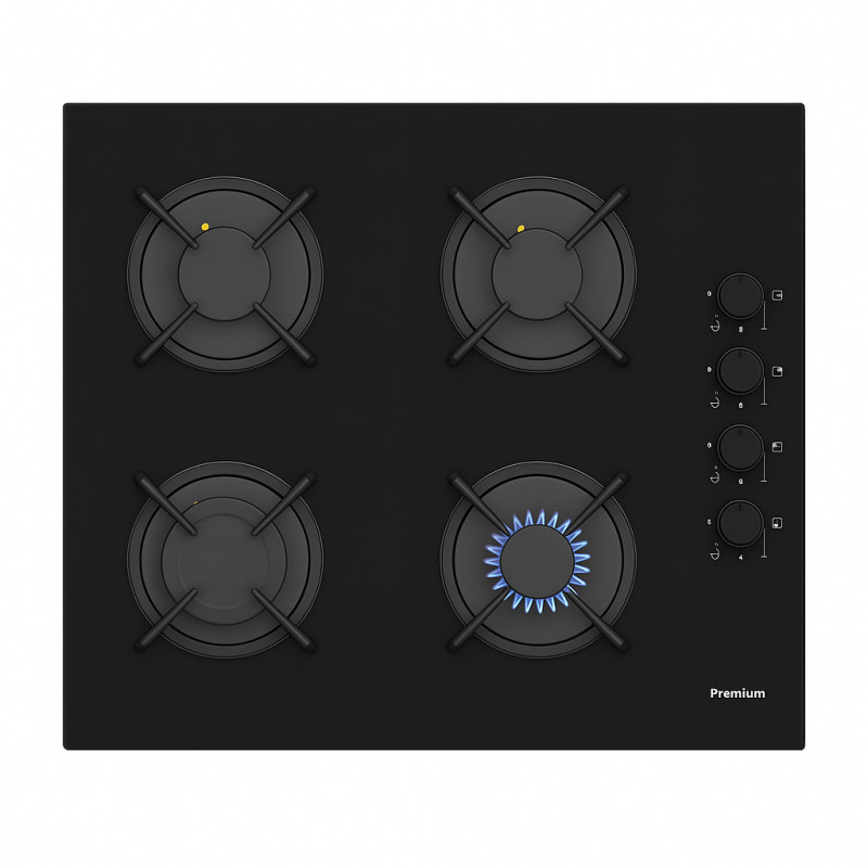 Premium Cuisson Encastrable Premium AP1640-BS04 4 Feux 60Cm