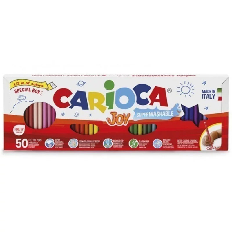Carioca 50 Feutres Carioca Joy Super Lavable Multicolore
