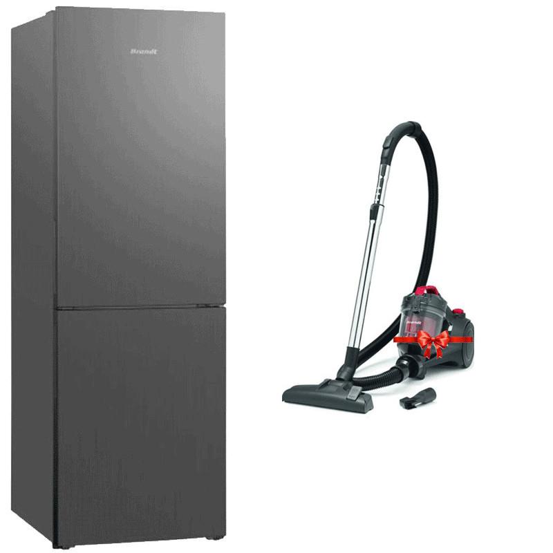 Brandt Combiné BFC8610NX No Frost 380 Litres INOX