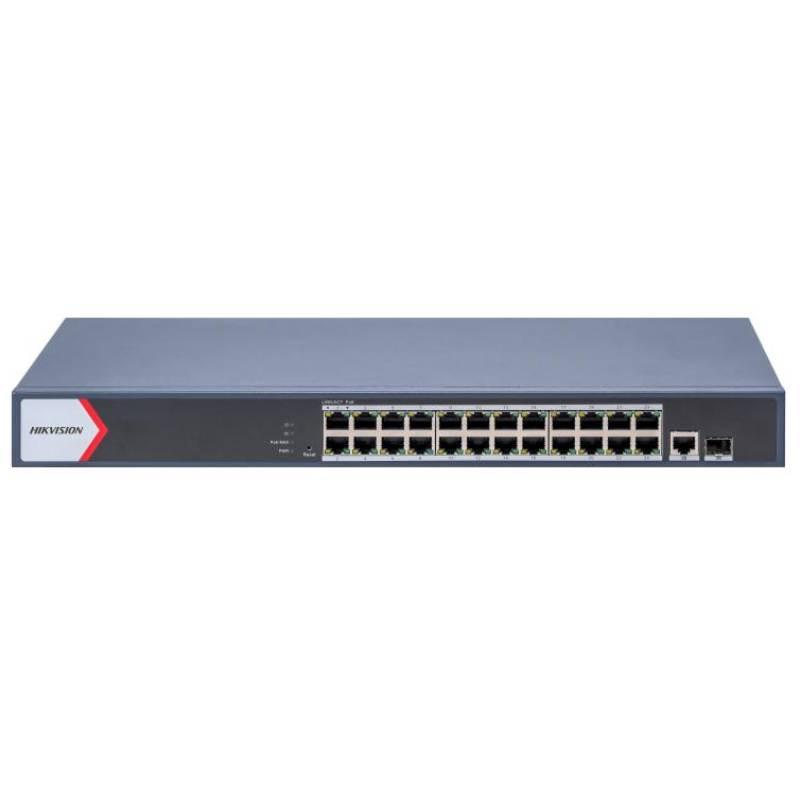 HikVision Switch 24 Ports Gigabit PoE +1 Port RJ45 + 1 Port Optique Gigabit