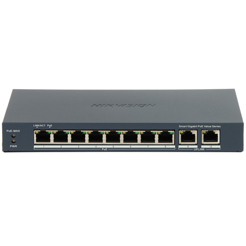 HikVision Hikvision DS-3E1510P-EI 8 Ports Gigabit Smart PoE + 2 RJ45