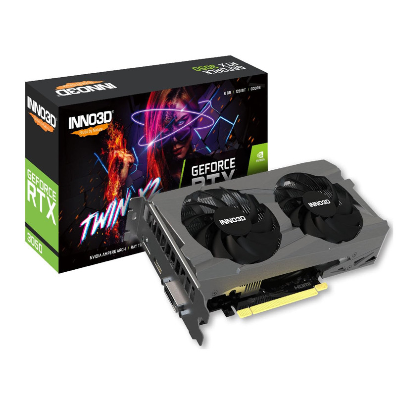 Inno3D Graphique Gaming Inno3D GeForce RTX 3050 GDDR6 Twin X2 V2