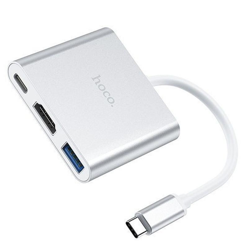 Hoco Adaptateur Type-C Vers USB 3.0 + HDMI + PD Ease Use