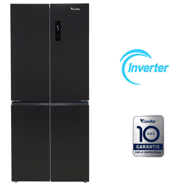 Condor Side by Side CRM55NDX Inverter 424L NoFrost Dark Inox