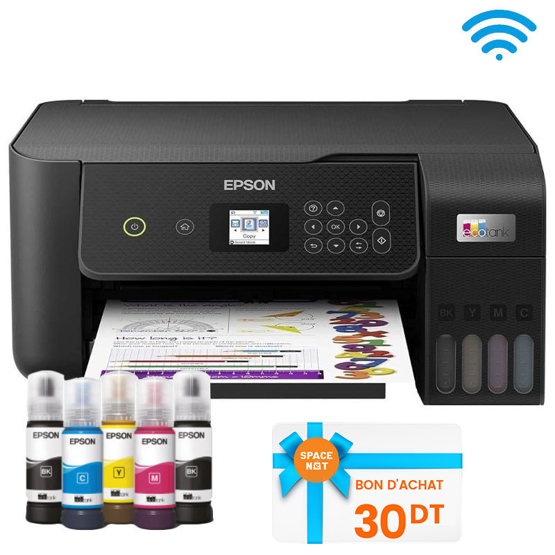 Epson Imprimante EcoTank L3260 3 En1 à Réservoir d'Encre Couleur