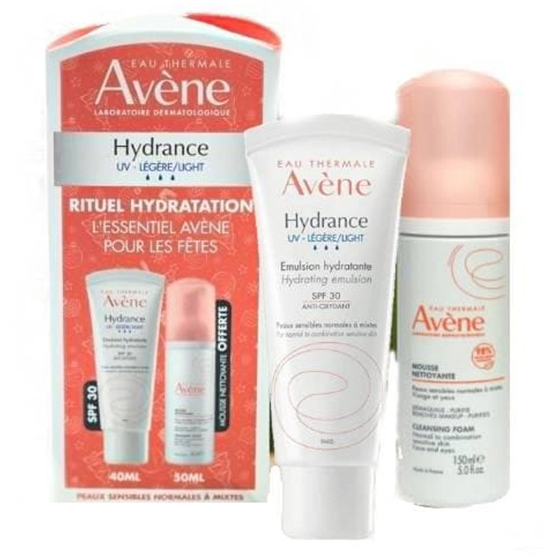 Avène Crème Hydratante Hydrance Légère + Mousse Nettoyante 50ml