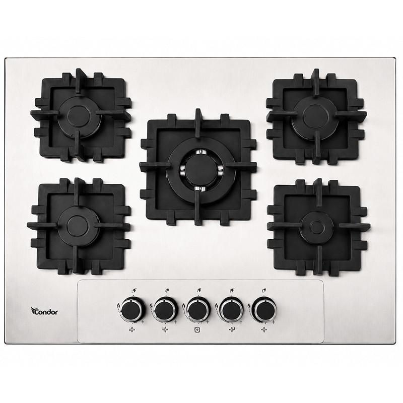Condor Plaque de Cuisson HIXF-227550W 5 Feux 75Cm Inox