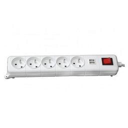 Somef BL5INT-USB-14-G 5 prises + 2x USB