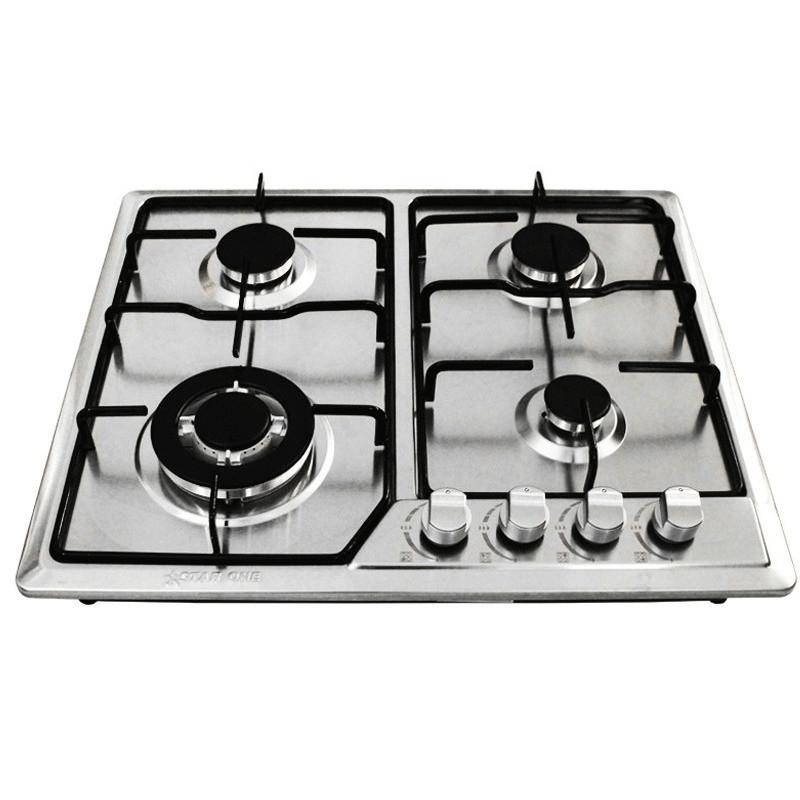 Star One Plaque One ST-614F 4 Feux 60cm Inox