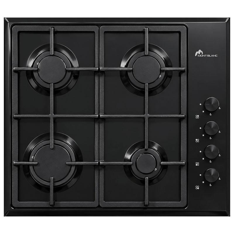 Mont Blanc Plaque de Cuisson Encastrable PNMS60-4 Feux 60 cm Noir