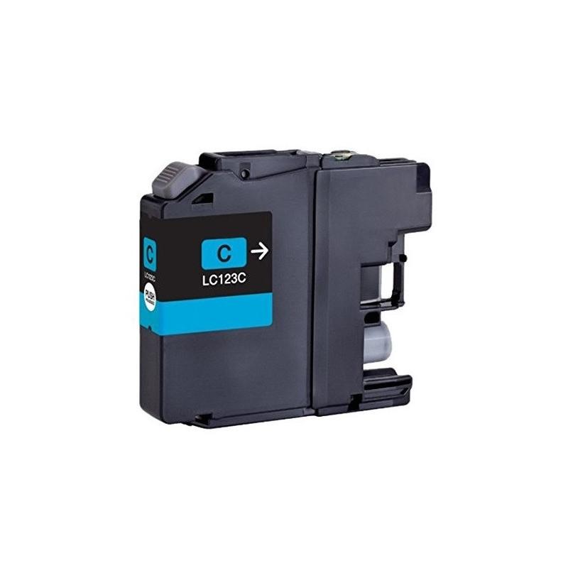 Compatible Brother Cartouche Jet D'encre Adaptable LC123 Cyan