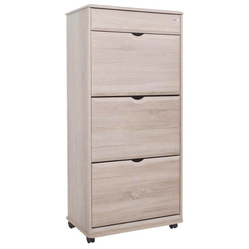 Sotufab PVC 3 Portes + 1 Tiroirs Stockage de 27 Paires