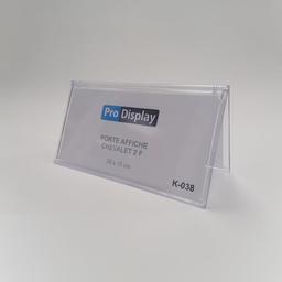 Display K-038, Porte Affiche Chevalet Double Face 150 x 300 mm Transparent