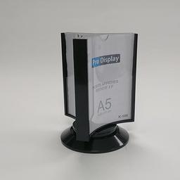 Display K-188, Porte Affiche Rotatif 3 Faces A5 Transparent