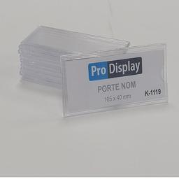 Display K-1119, Porte Nom 105 x 40 mm Transparent