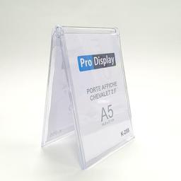 Display K-255, Porte Affiche Chevalet Double Face A5 Transparent