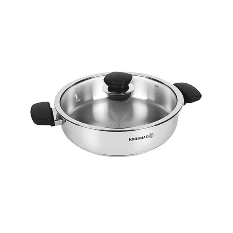 Shalow pan Korkmaz KAPPA 26x8,5 cm 4.5 Litres en Inox