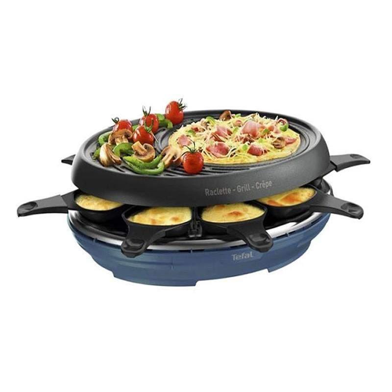 Tefal Appareil à Raclette RE310401 8 Personnes 1050 Watts + Grill + Crêpière