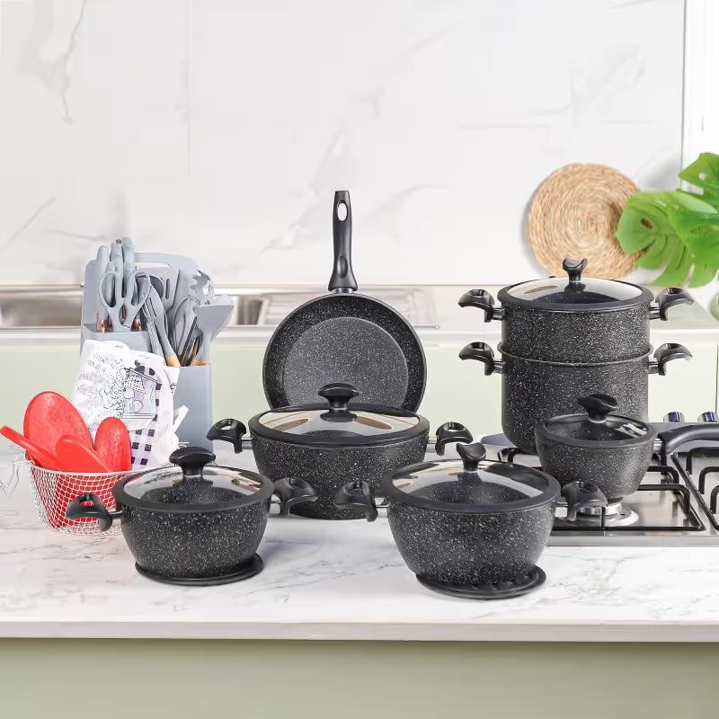 Cuisine Batterie en Granite 37 Pièces Falez