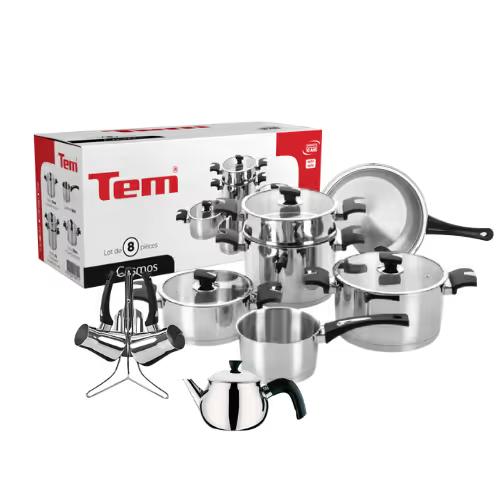 Cuisine Batterie En Inox 18 -10 15 Pièces TEM Modèle Cosmos