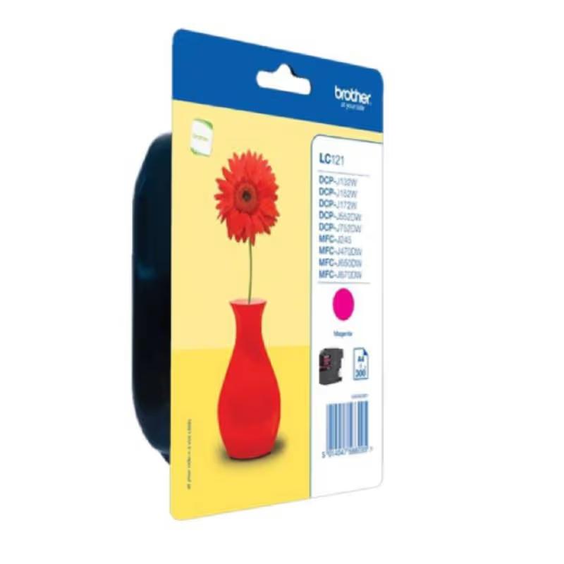 Brother Cartouche Jet d'encre LC121 Magenta