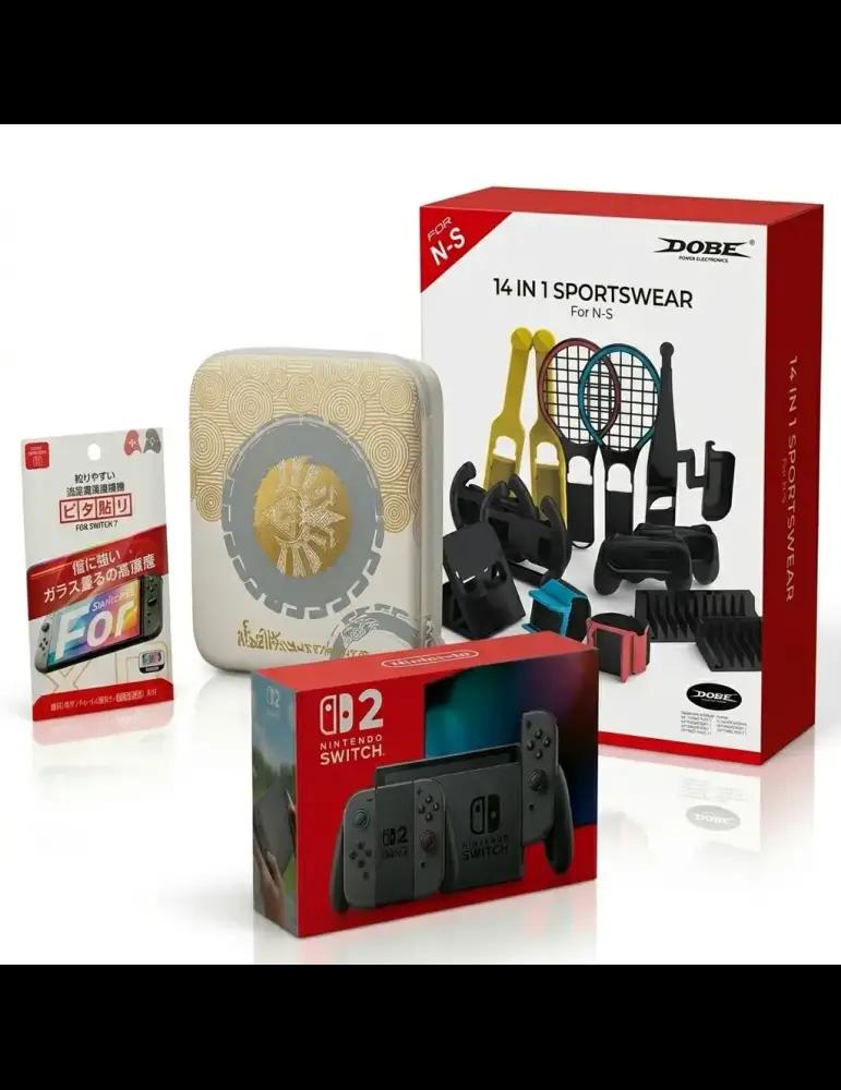 Nintendo Switch : Console + Sac + Film + 14 In 1 Gaming Gadget