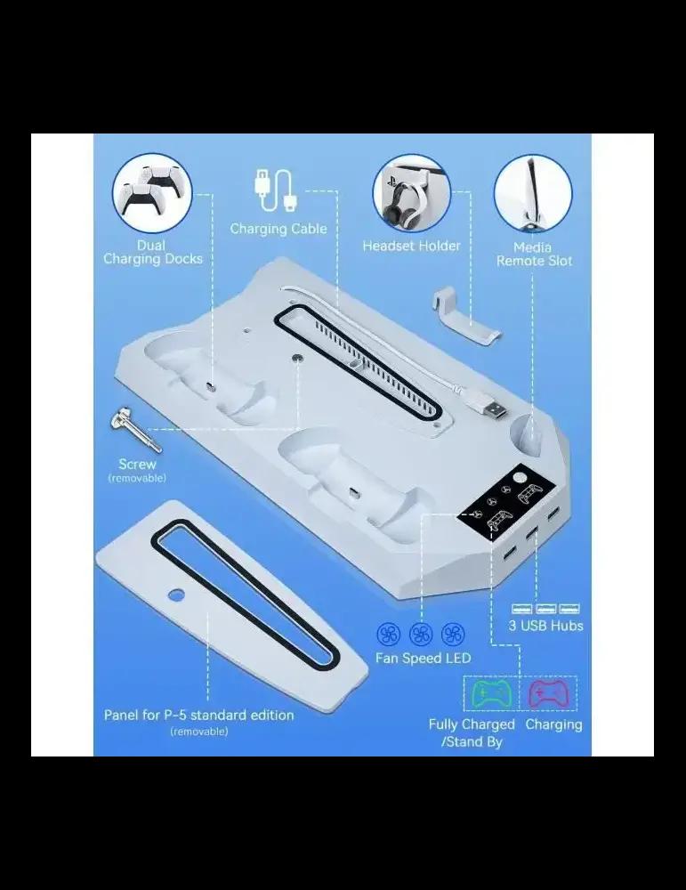 PlayStation Support Multifonction Refroidisseur & Chargeur Manettes OIVO