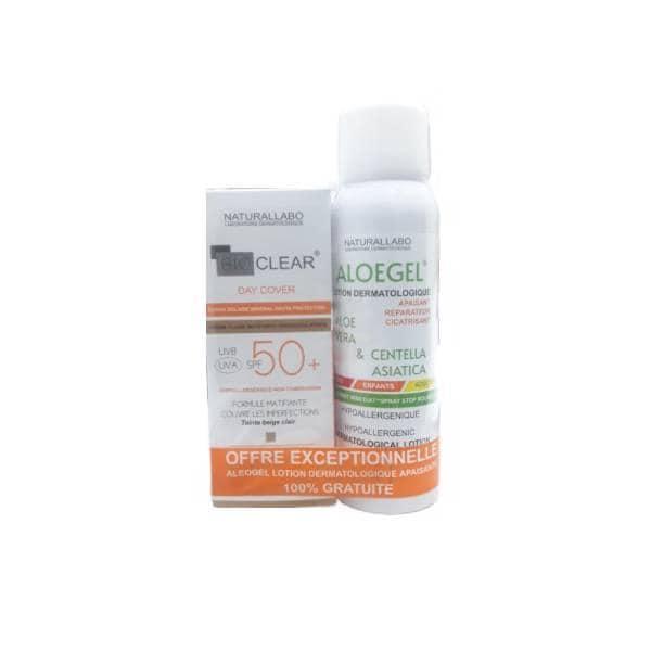 BIOCLEAR day cover teinte beige claire + aleogel lotion