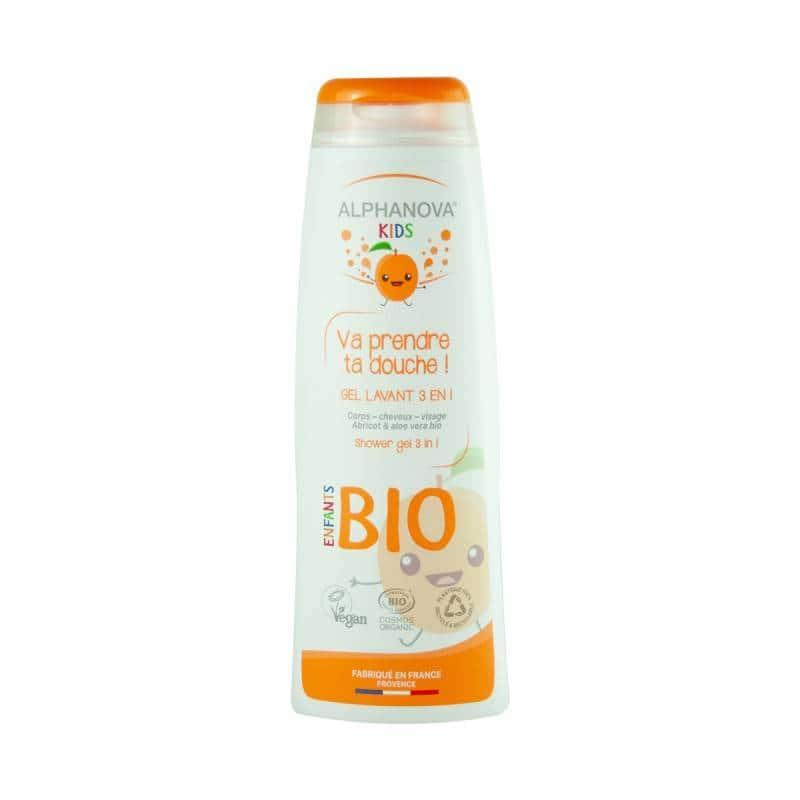 alphanova kids gel lavant 3 en 1 bio abricot