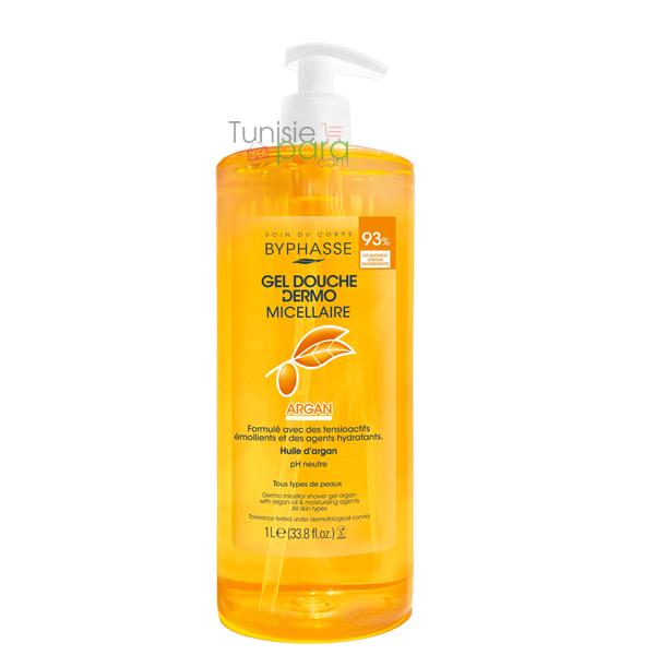 BYPHASSE Gel DOUCHE DERMO MICELLAIRE ARGAN 1L