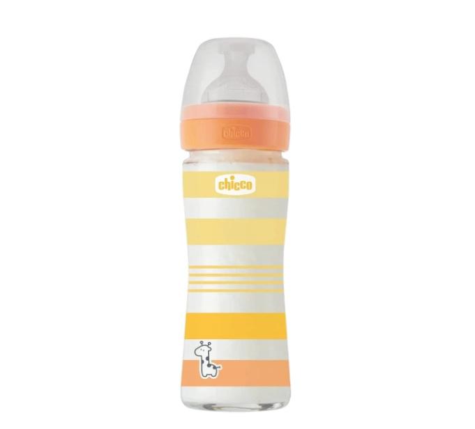 Chicco biberon oranger en verre fille