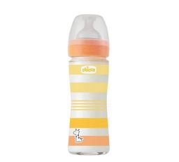 Chicco biberon oranger en verre fille