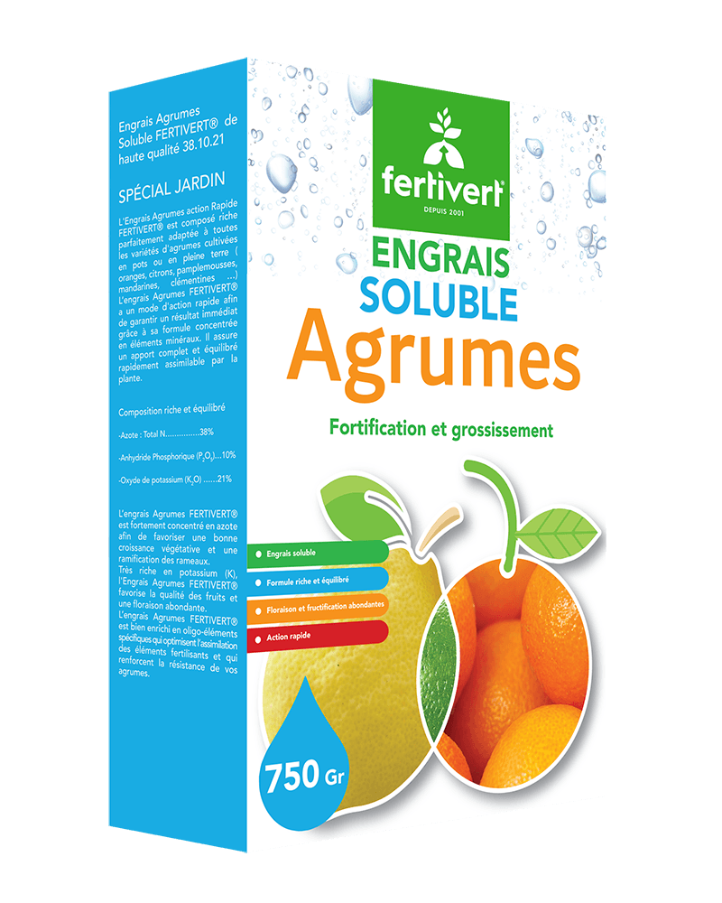 Fertivert ENGRAIS SOLUBLE FERTIVERT AGRUMES 750GR