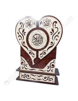 Coran Coeur En Bois, Pm مصحف في حامل خشبي