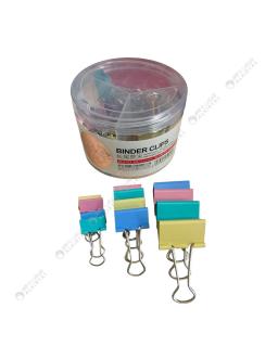 Clip Boite Binder Pastel 19,25,32mm Métallique Dingli