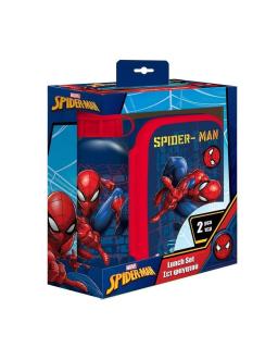 Goûter Boite Alimentaire + Bouteille à Eau en Aluminium Must Team, Disney Spiderman