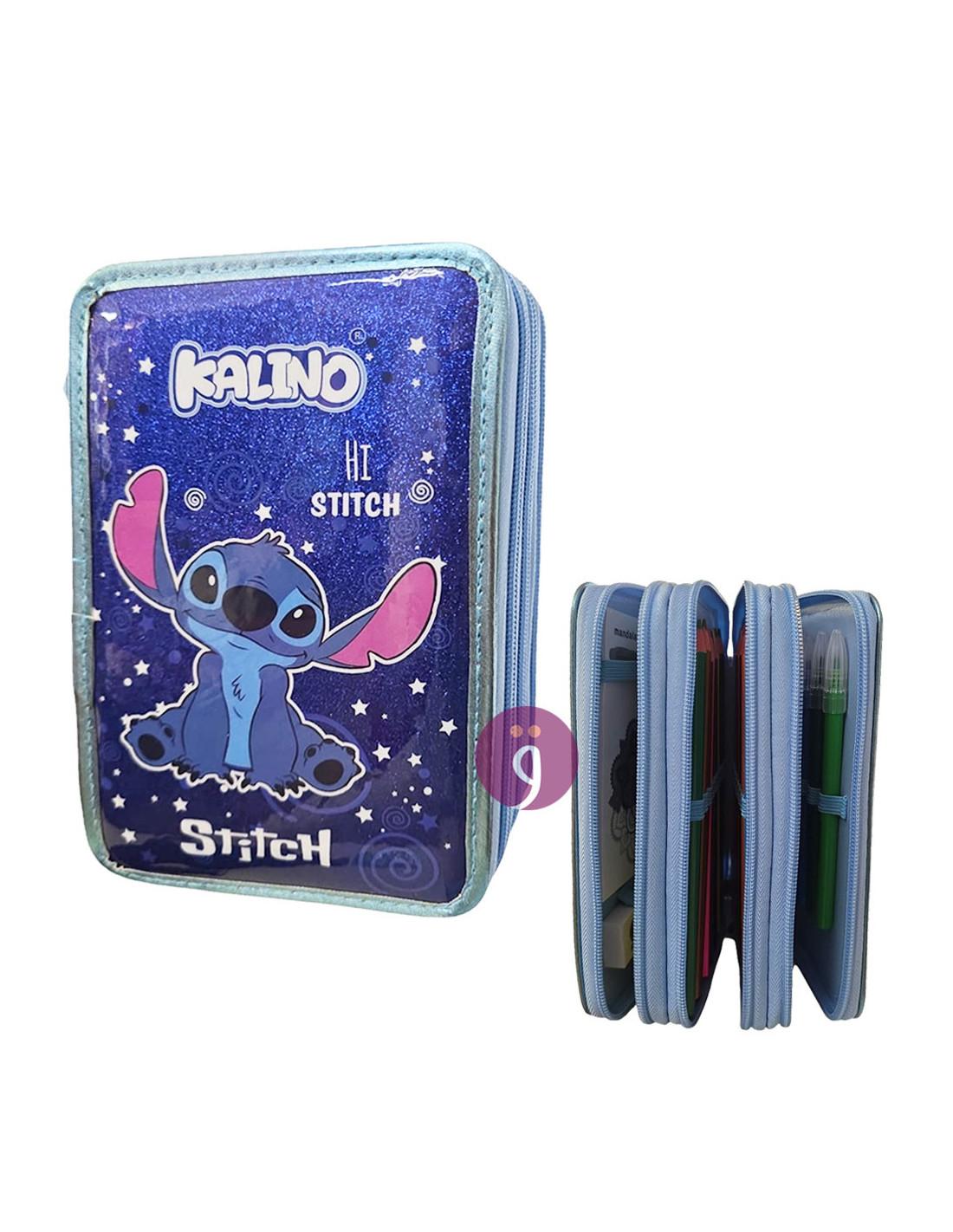 Garnie Trousse 3 Compartiments Stitch, Kalino Réf.10280