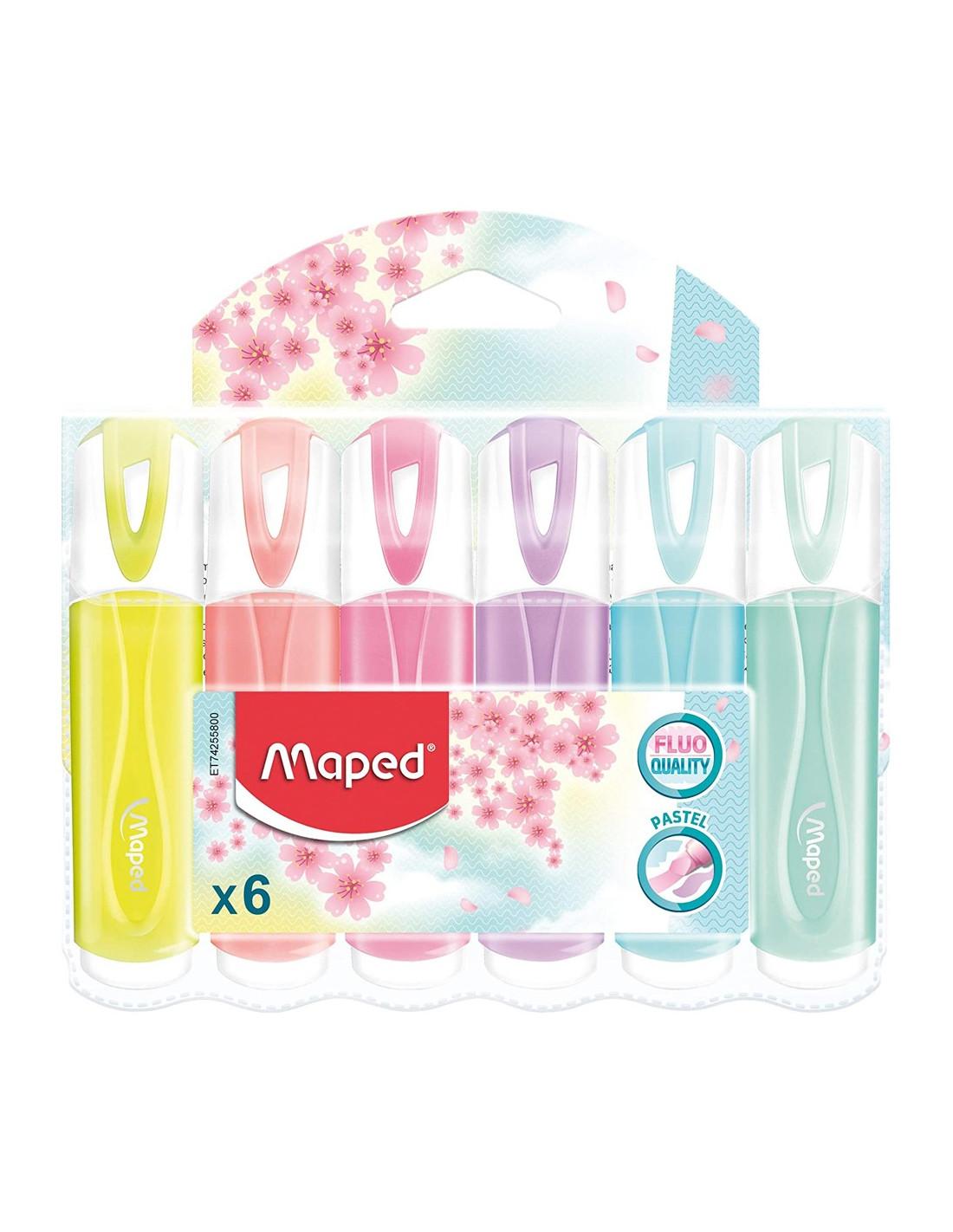 Maped Surligneurs Fluo Pastel 6pcs Réf.742558
