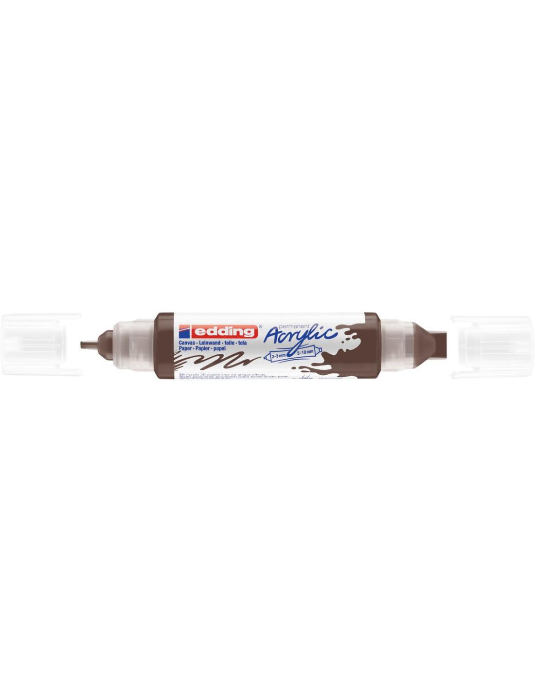 Acrylique Marqueur 3D Double Pointe,Chocolat Edding