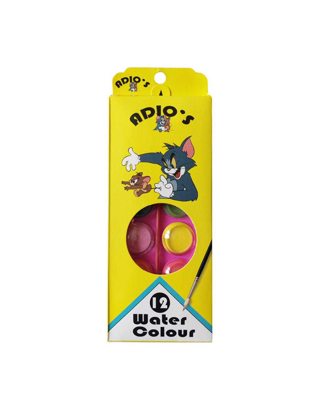 Pastilles Boite Aquarelles +1 Pinceau Adio's