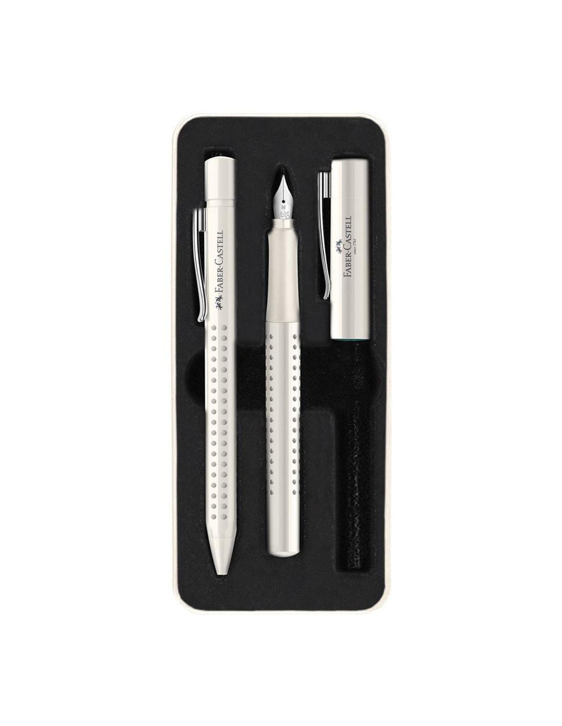 Faber-Castell Stylos Grip Coconut Milk : Plume SP M + Bille SB Réf.201527