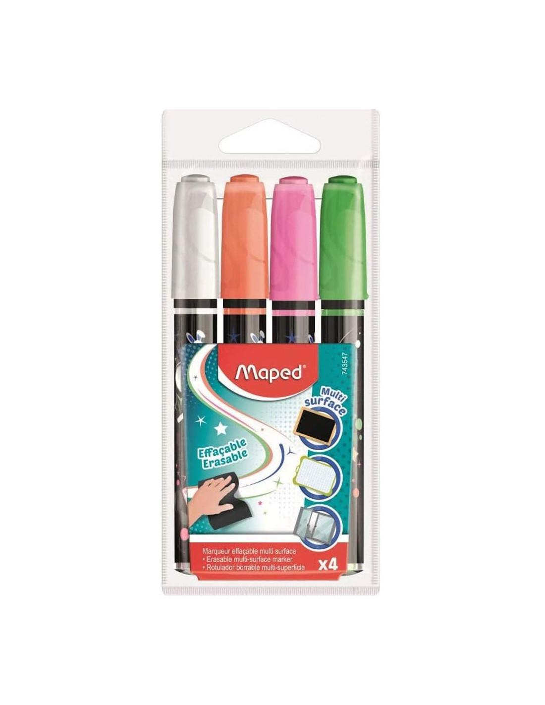 Maped 4 Marqueurs Effaçable Peinture, Réf.743548