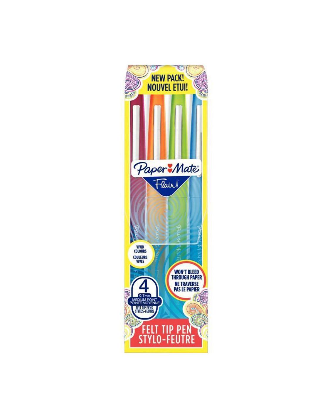 Stylo-Feutre Couleurs Vives Paper Mate Flair 0.4mm